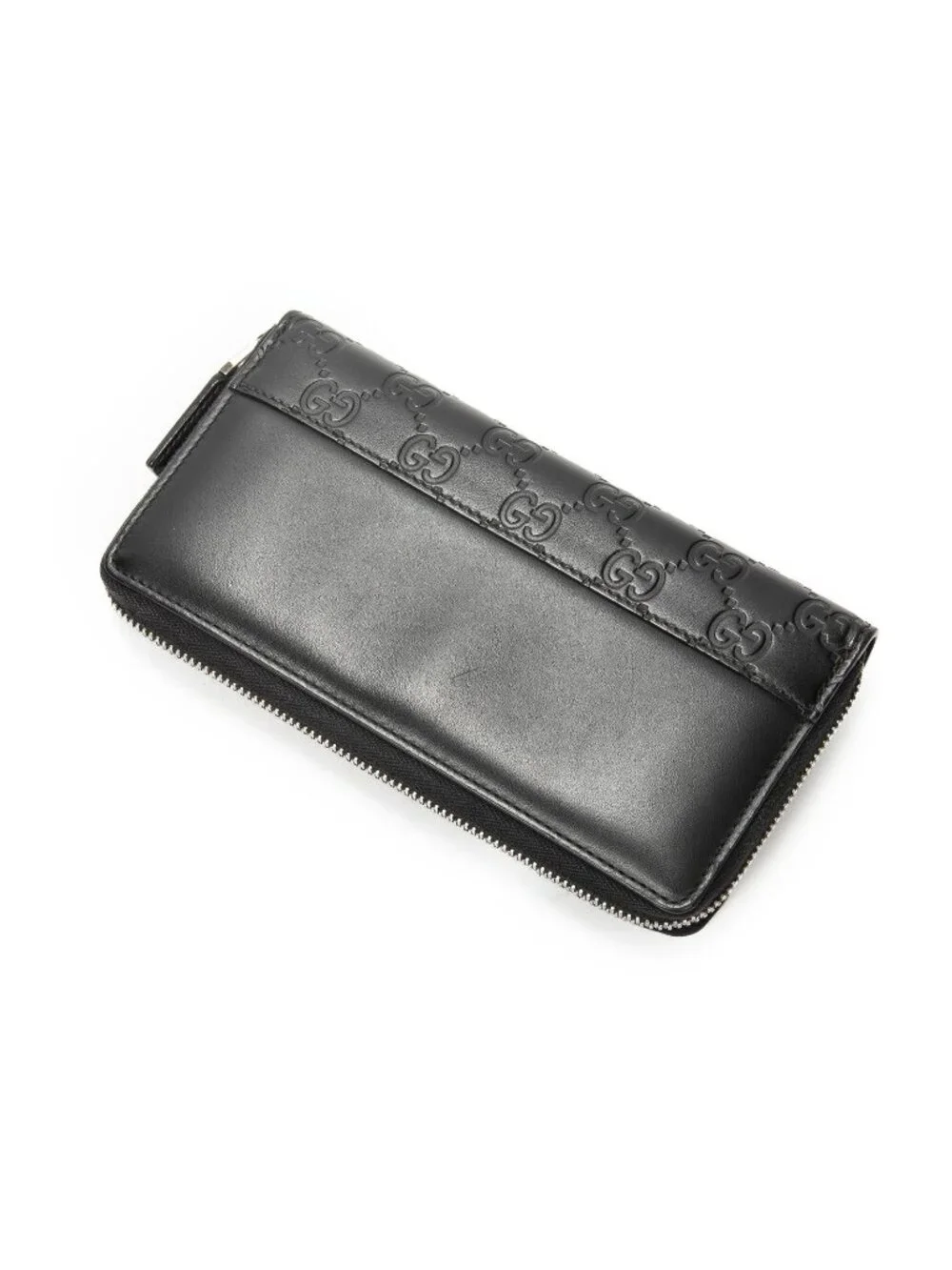 Gucci Zip Around Wallet Black Guccissima